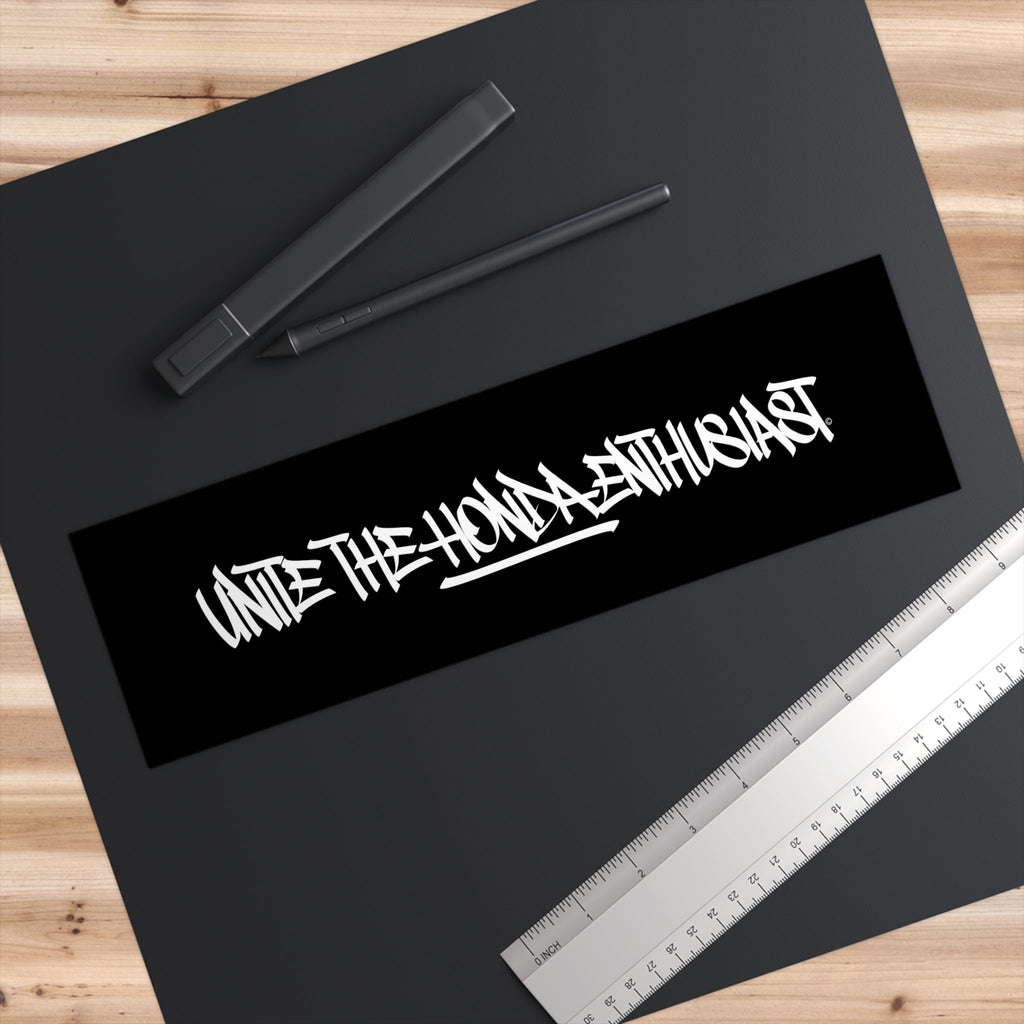 'Unite The Honda Enthusiast' Black Graffiti Car Decal - UTHE